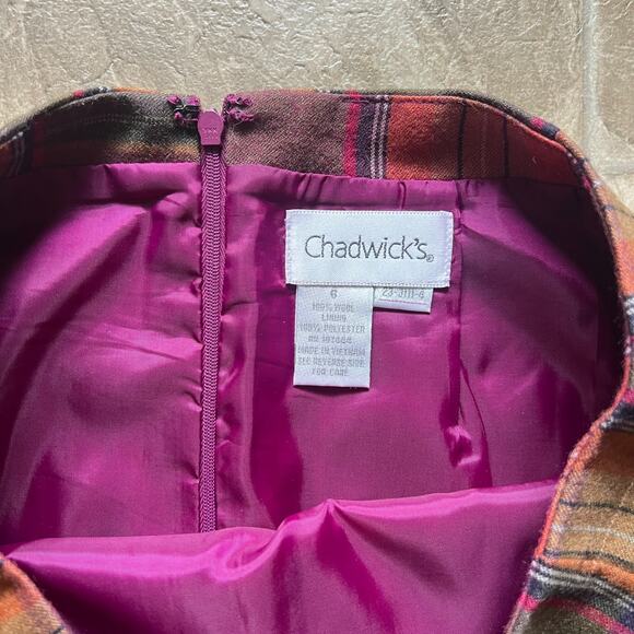 Vtg 90s 100% Wool Pencil Skirt Multi-color Plaid Dark Academia Twee Preppy Fall - Picture 2 of 6